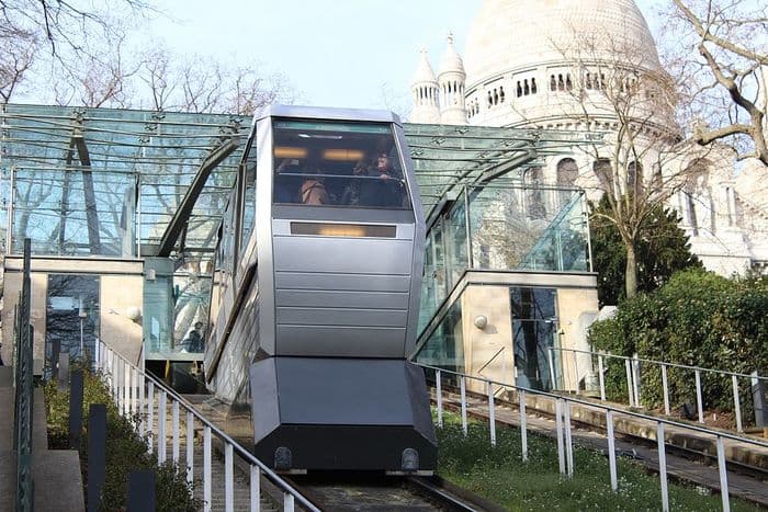funiculaire Montmartre et basilique du Sacré Coeur