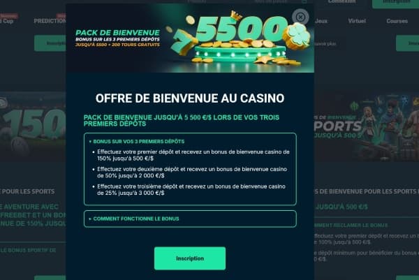 bonus de bienvenue sur rolletto