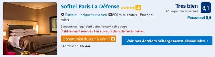 Hôtel Sofitel La Défense proche du parvis