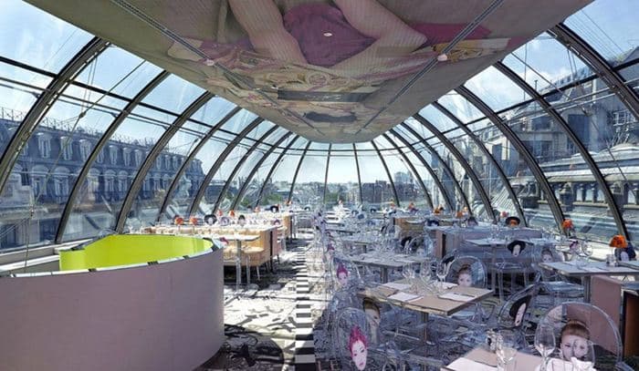 Vue de Paris dupuis le Restaurant Kong 