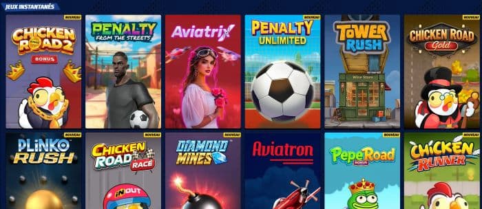 les mini jeux et jeux de crash