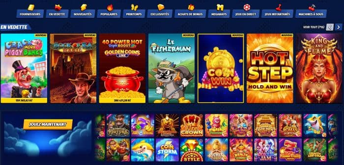 les slots, machines à sous et megaways