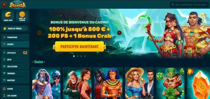 Spinanga Casino - Aperçu