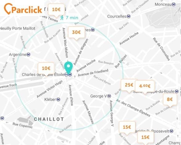 Parking proche de l
