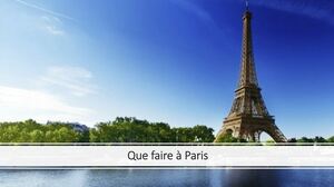 Que faire à Paris